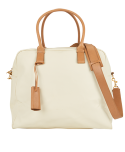 Overnight Bag, Canvas, Cream/ Tan, V00819563, LT/P/K/S, 3*